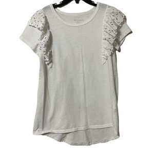 Xhilaration Girls White Short Sleeve Shirt Size Large 10/12